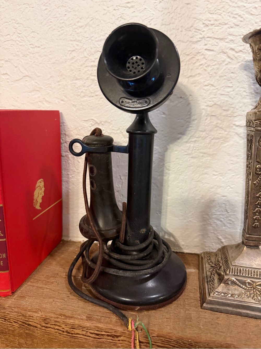 Western Electric January 10, 1919 Antique Candlestick Black Wired Telephone USA